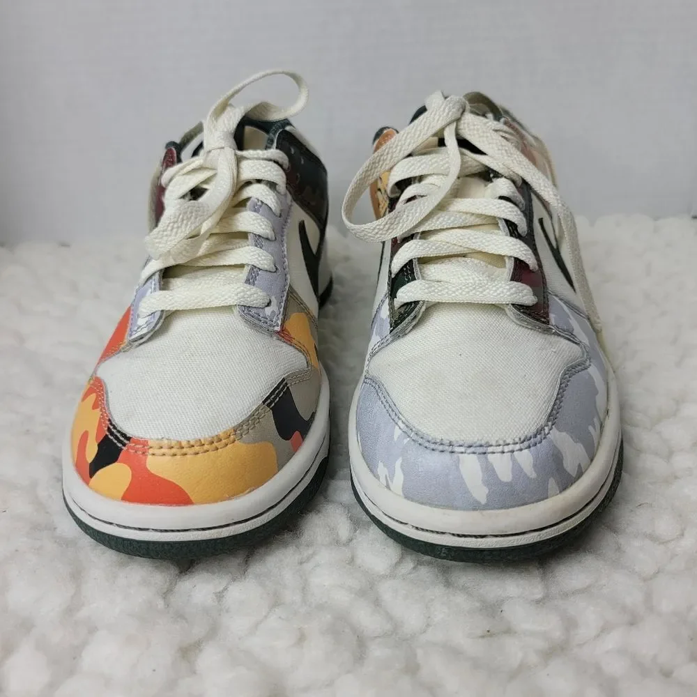 Nike Dunk SE Low Sail Multi-Camo Size4 US 36 EUR
